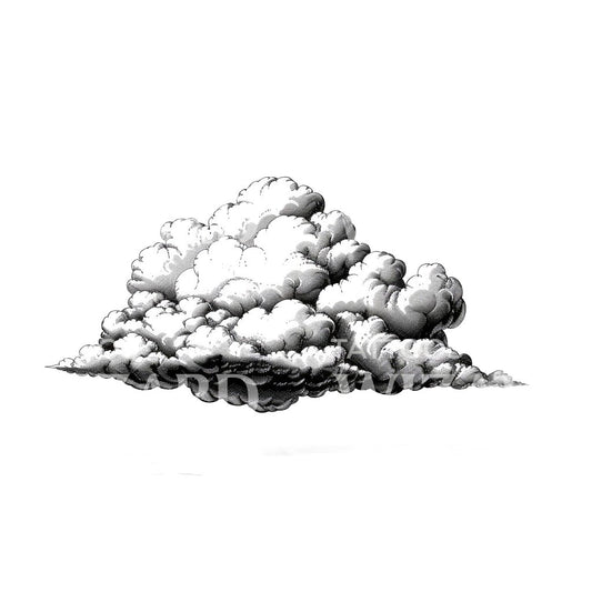 Cloud Nostalgic Shape Tattoo Idea