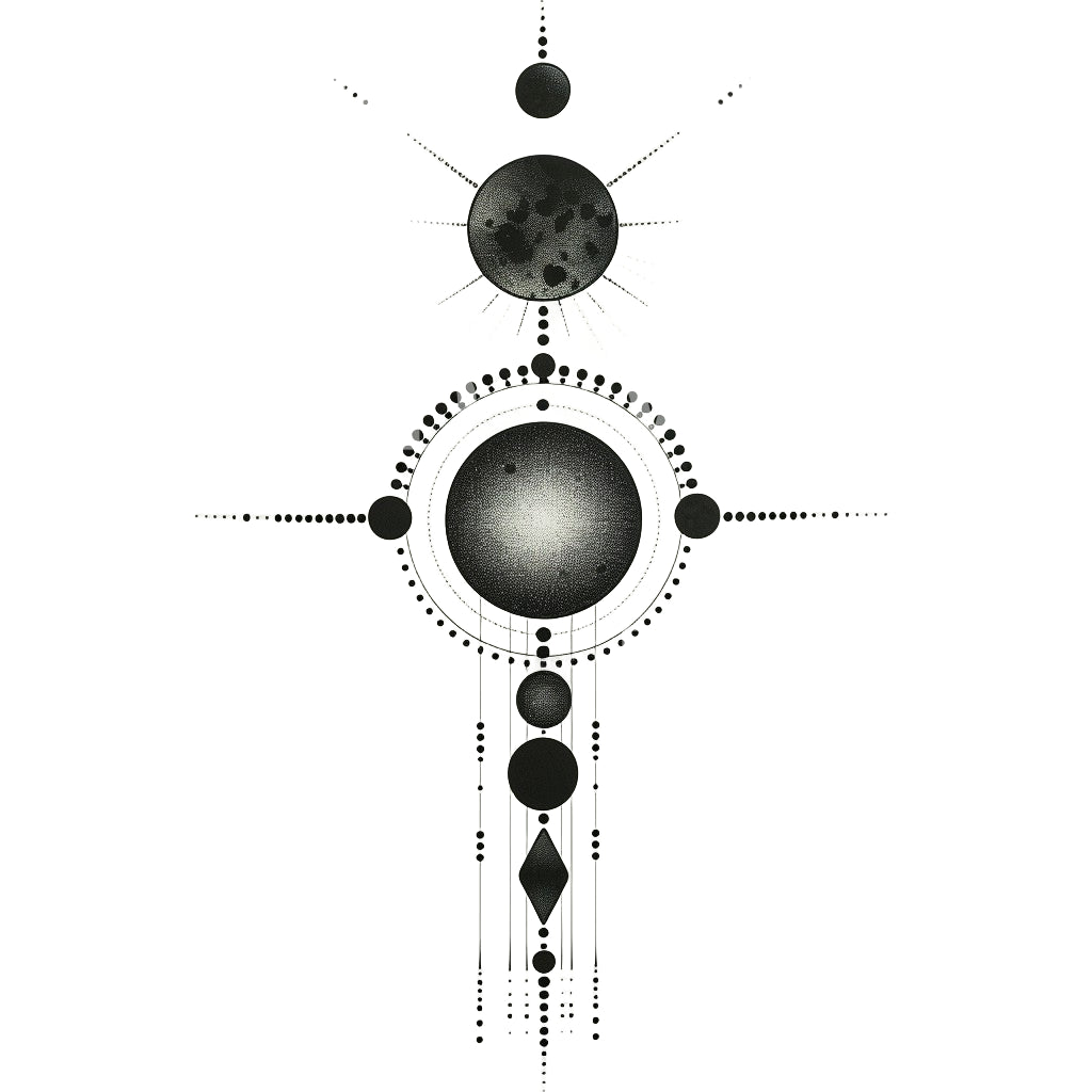Cosmic Alignment Tattoo Design