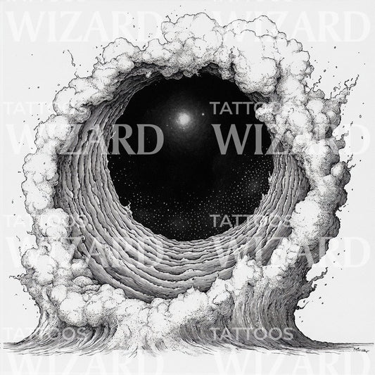 Cosmic Portal of the Universe Tattoo Design