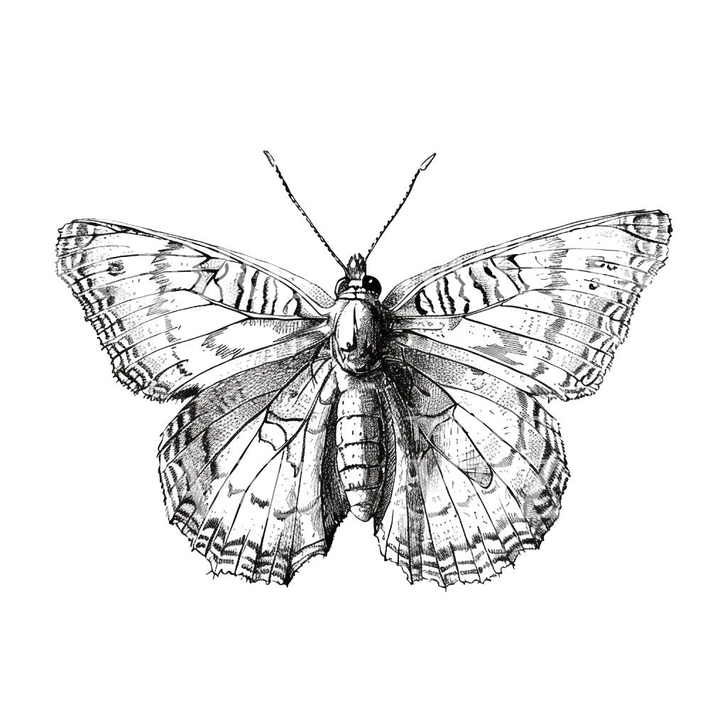 Delicate Butterfly Ink Tattoo Idea
