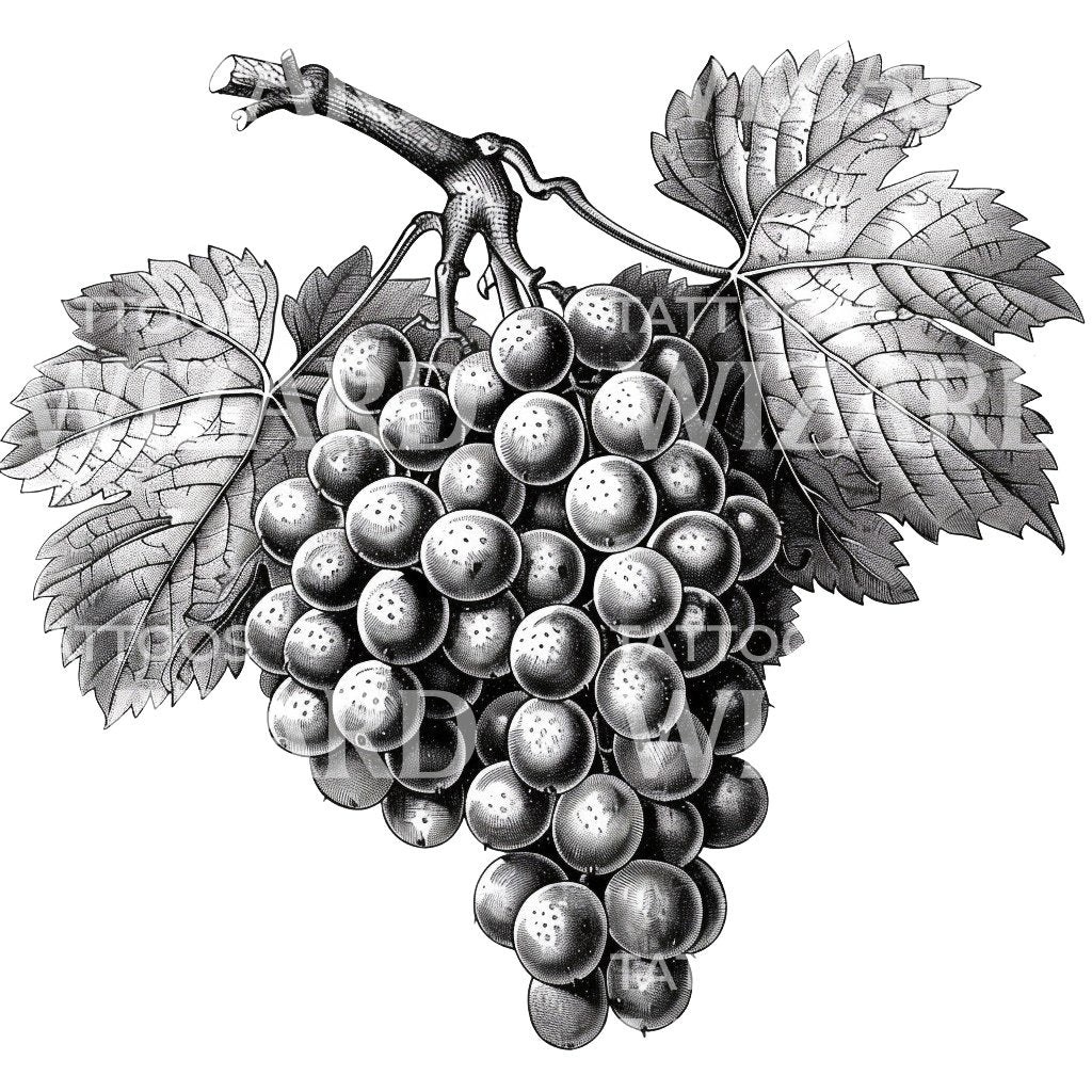 Grapes Ink Tattoo Idea