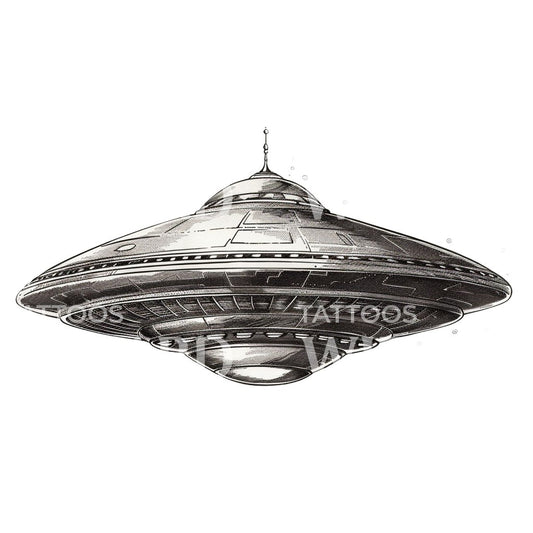Ink Flying Saucer Tattoo Idea
