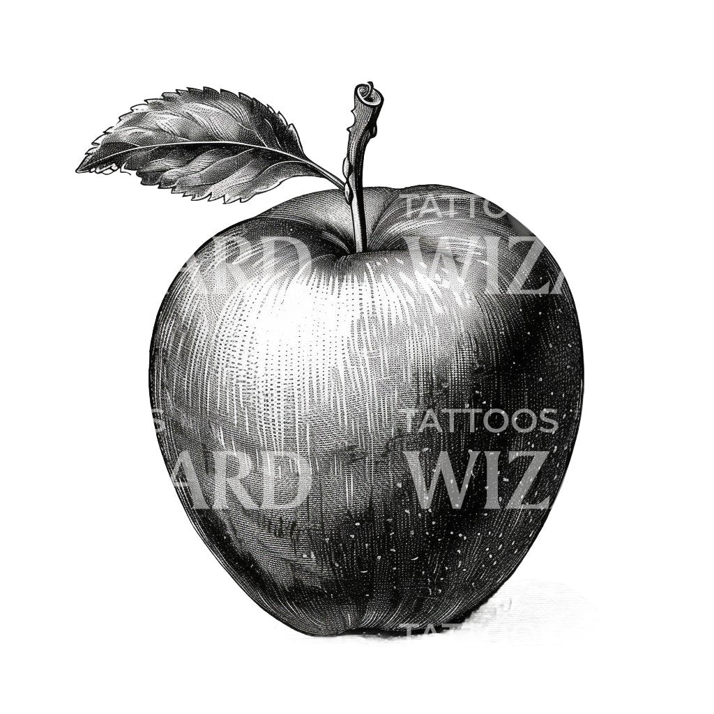 Ink Vintage Apple Tattoo Idea