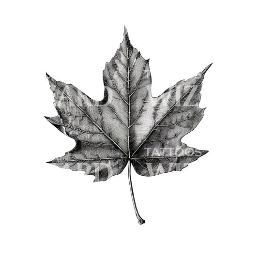 Maple Leaf Ink Tattoo Idea