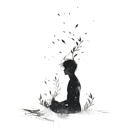 A Minimalist Meditative Man Tattoo Design