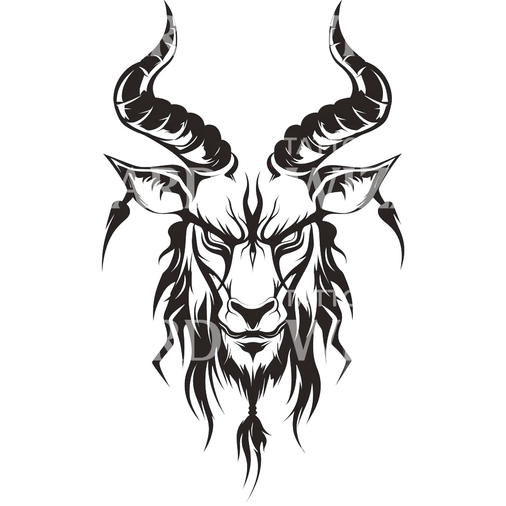 Minotaur Head Minimalist Tattoo Design