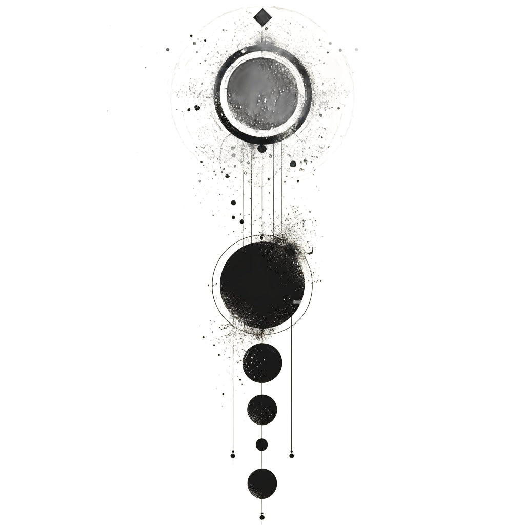 Planetary Alignement Tattoo Design