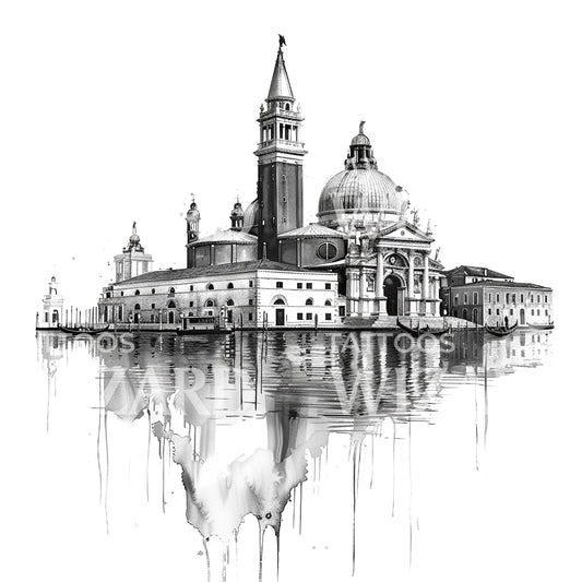 Venice Landscape Tattoo Design