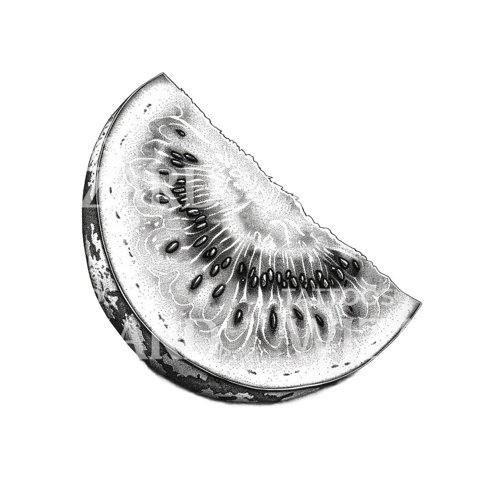 Watermelon Slice Ink Tattoo Idea