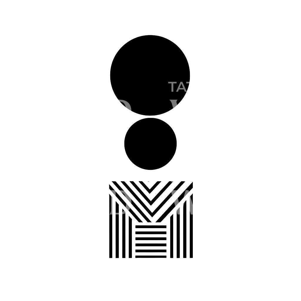 Abstract Geometric Composition Tattoo Design