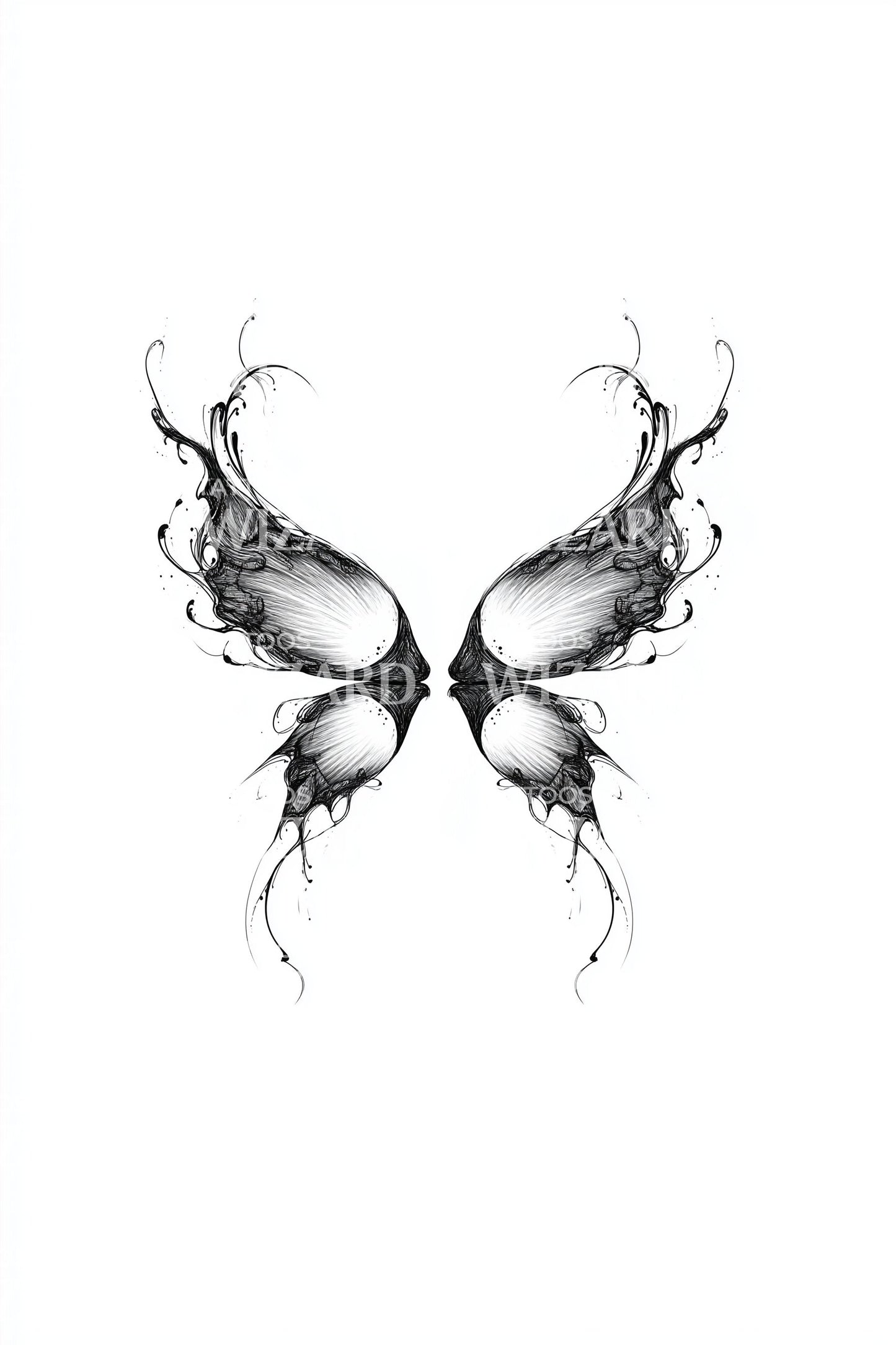 Abstract Butterfly Wings Tattoo Idea