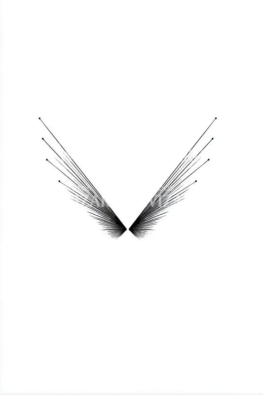 Abstract Feather V Tattoo Design