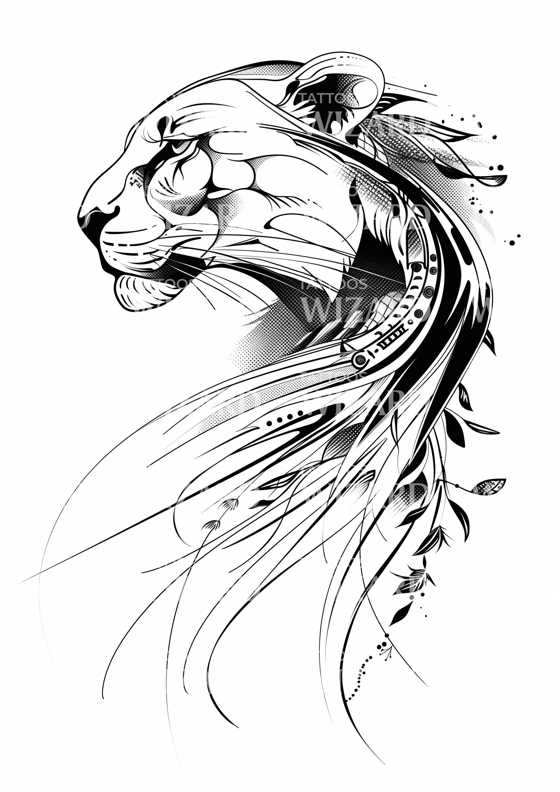 Abstract Leopard Tattoo Design