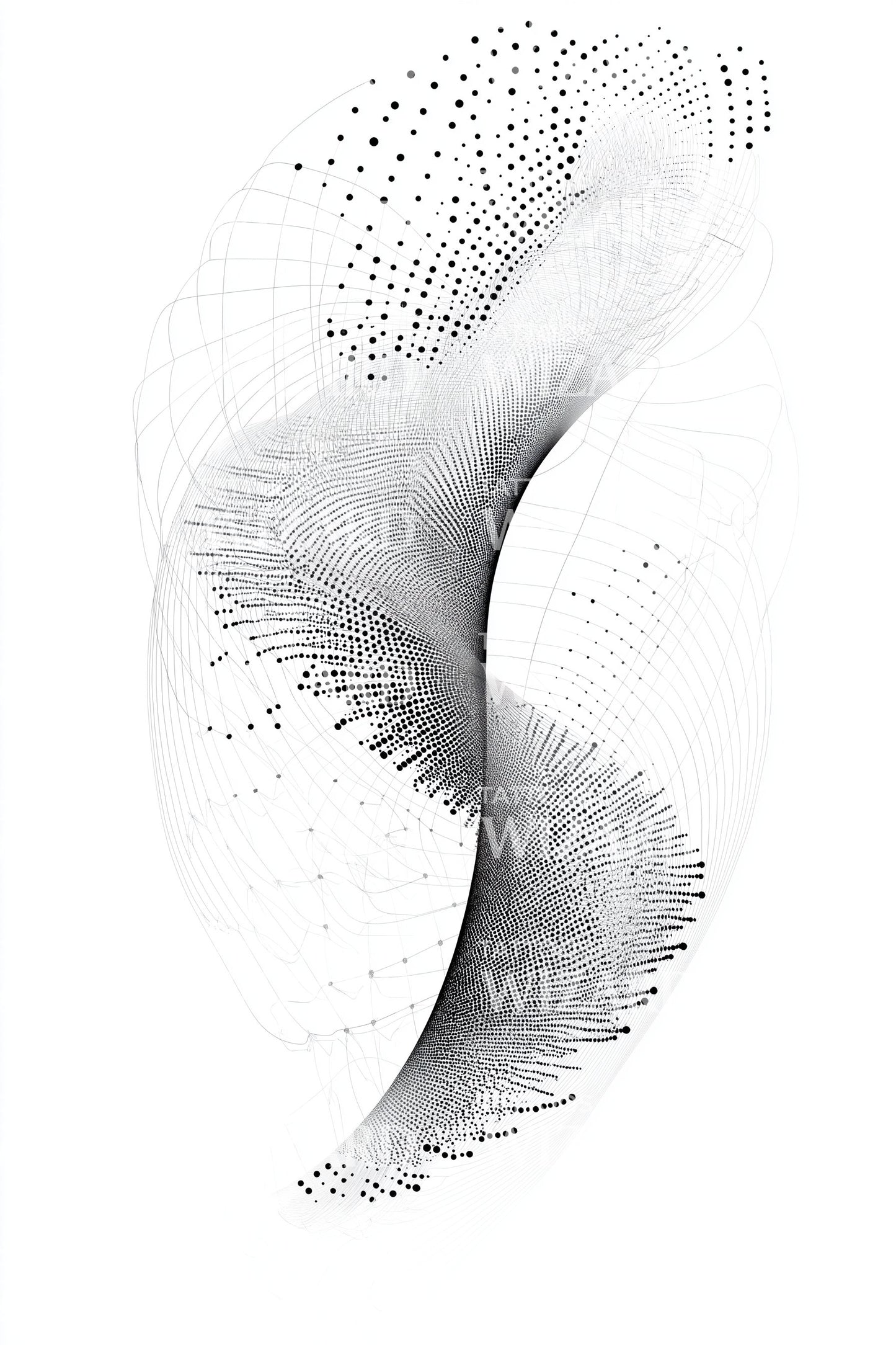 Illustrazione Tatuaggio Flusso di Nastro Astratto