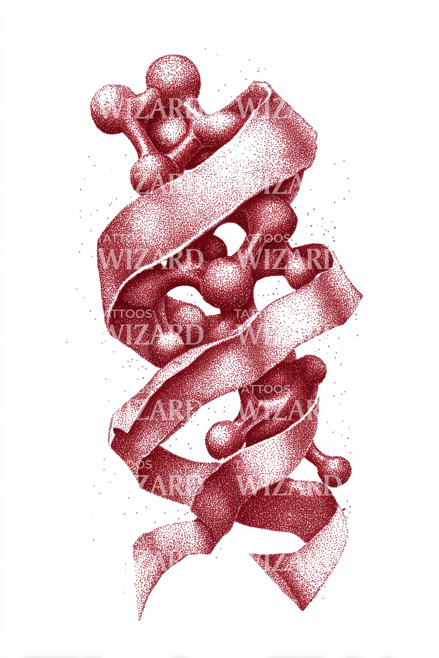 Abstract Ribbon Helix Tattoo Design