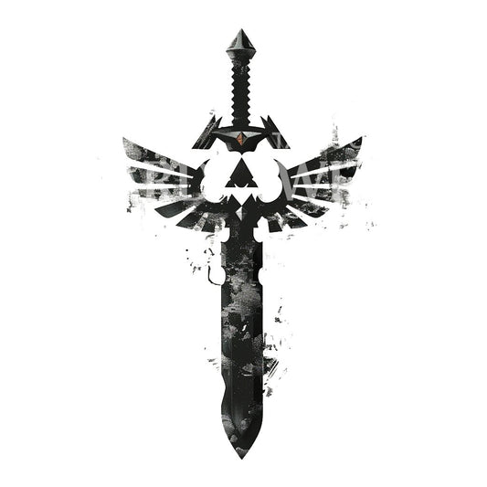 Abstract Sword Zelda Inspired Tattoo Design