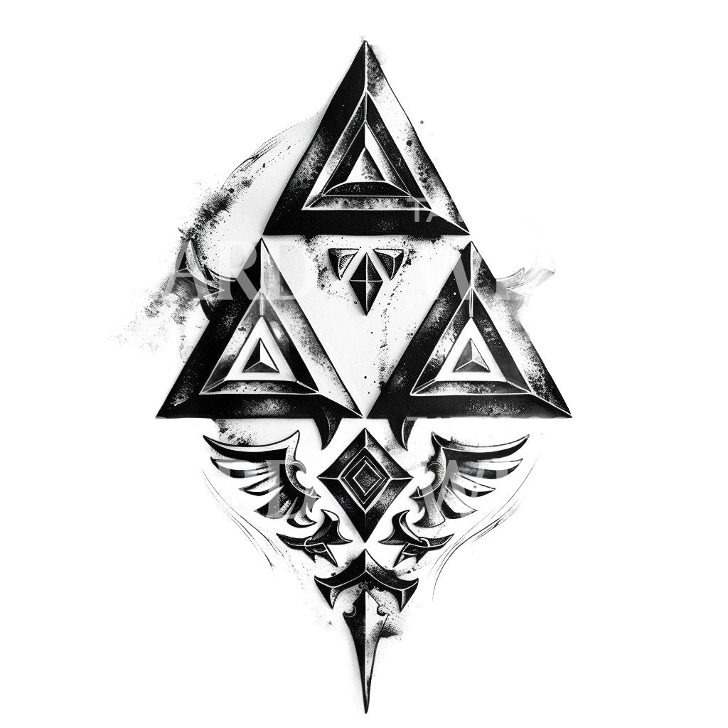Abstract Symbol Legend of Zelda Tattoo Design