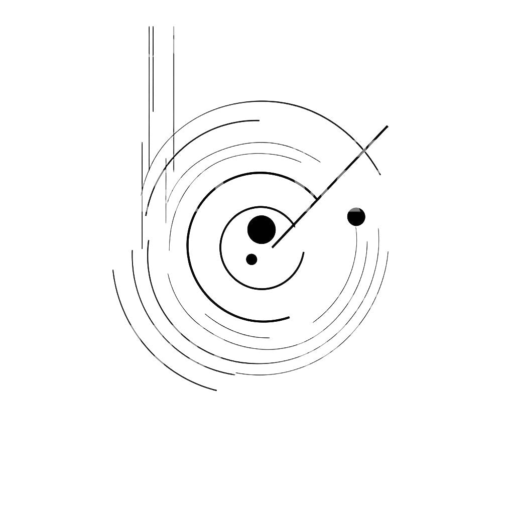 Abstract Pendulum Movement Tattoo Design