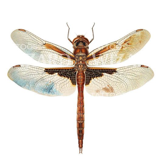 Delicate Art Deco Dragonfly Tattoo Design