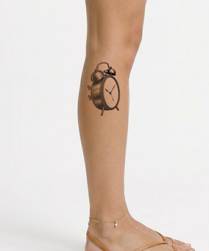 Twin Bell Alarm Clock Tattoo Design