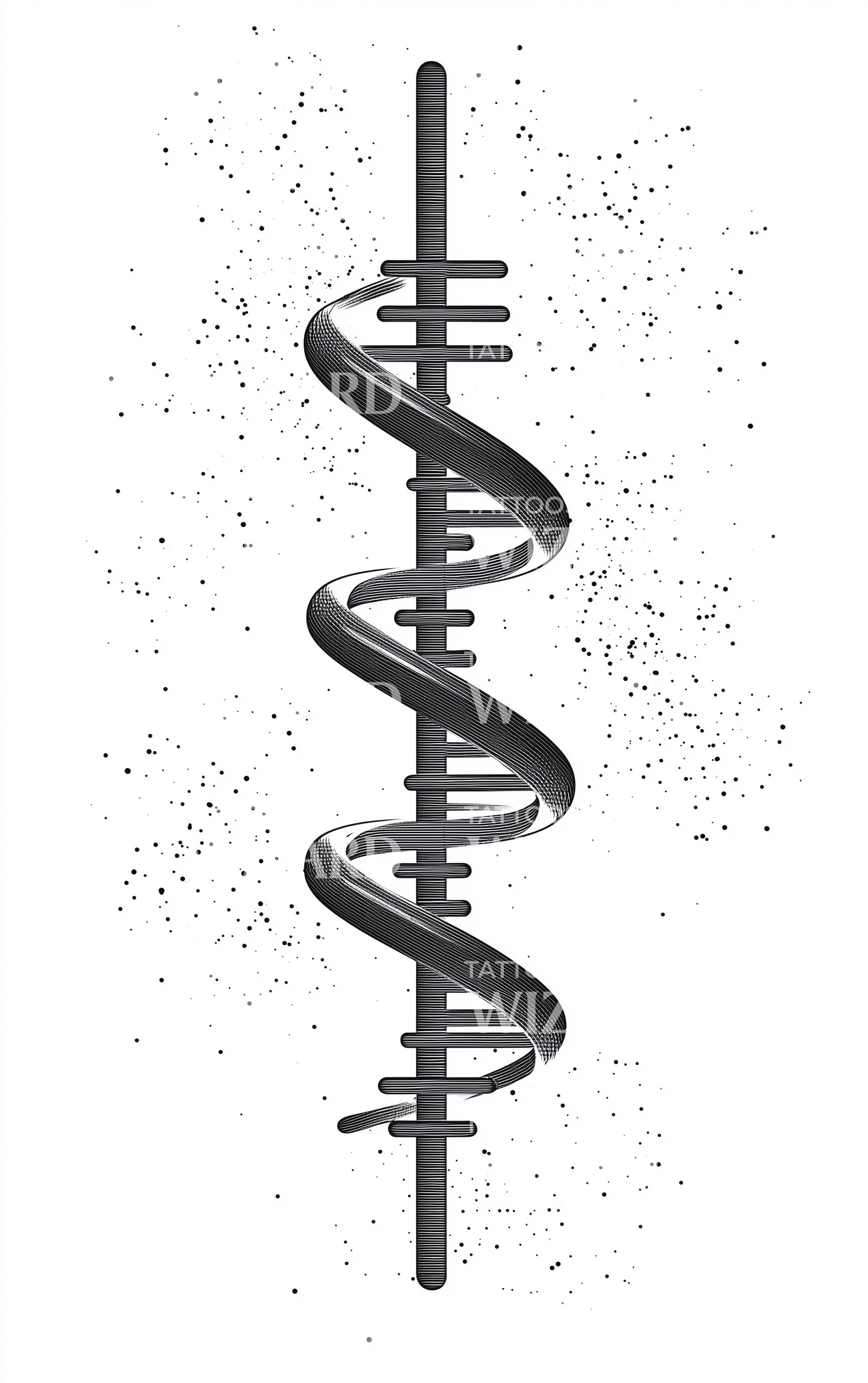 Alien DNA Molecule Tattoo Idea