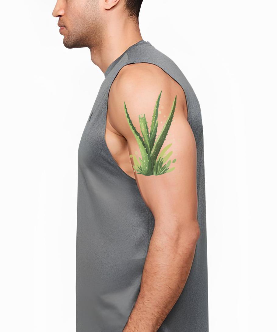 Verdant Aloe Spear Tattoo Design