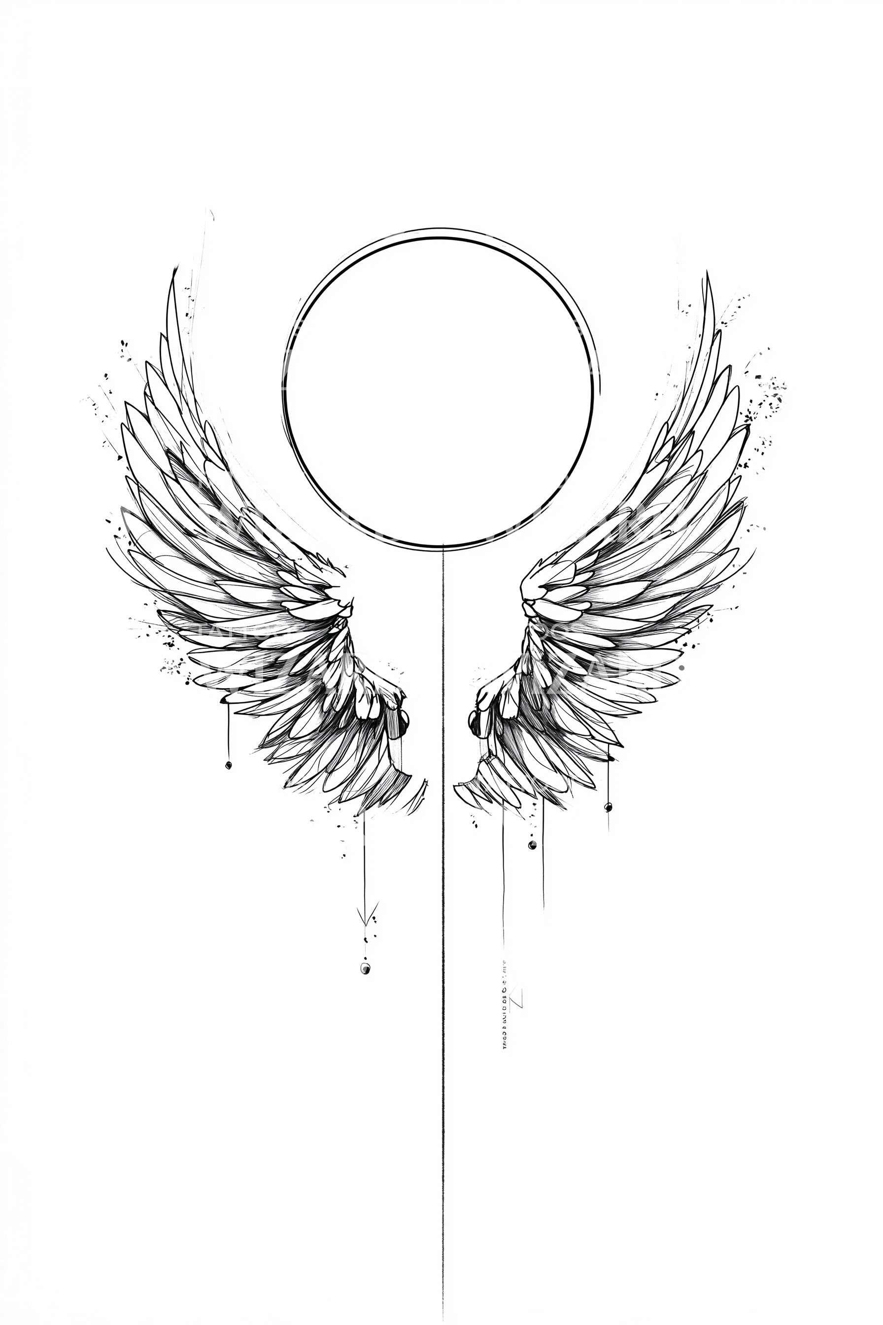 Tattoos with Angel Wings and Halo