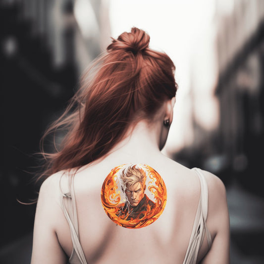 Desenho de Tatuagem Marvel Inspirado no Tocha Humana