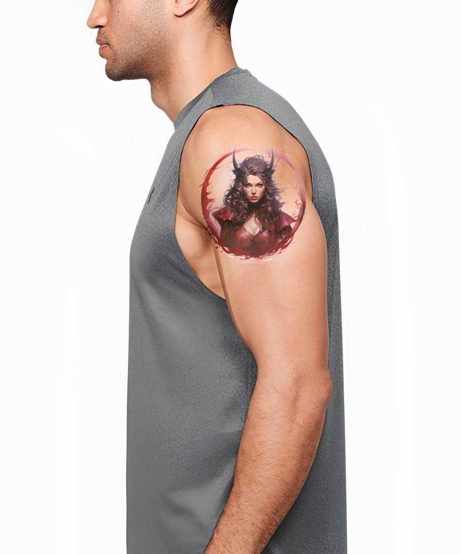 Tetovací motiv inspirovaný Marvel Scarlet Witch