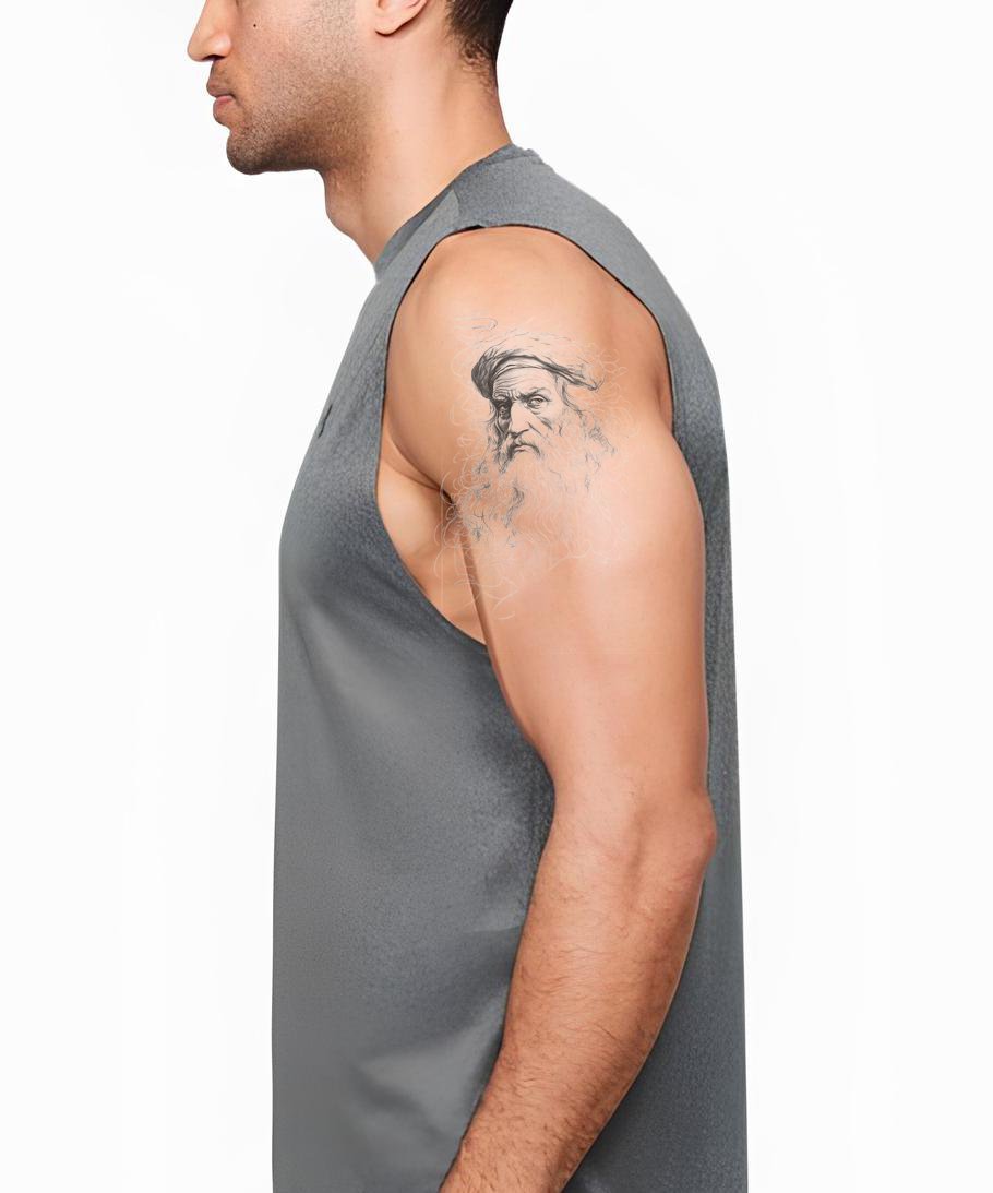 Visdom från en gammal arabisk man tatuering illustration