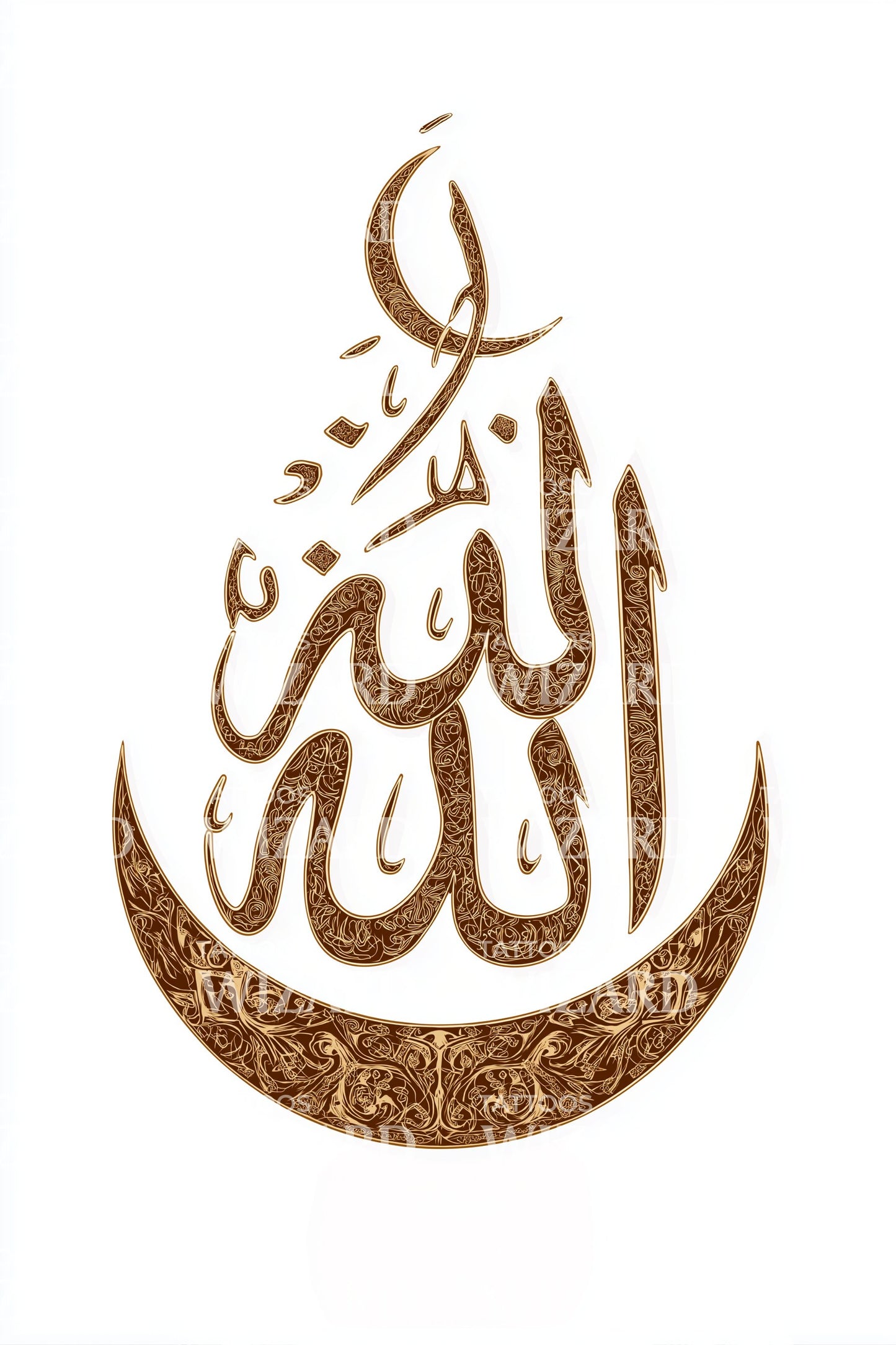 Arabic Blessing Teardrop Tattoo Design