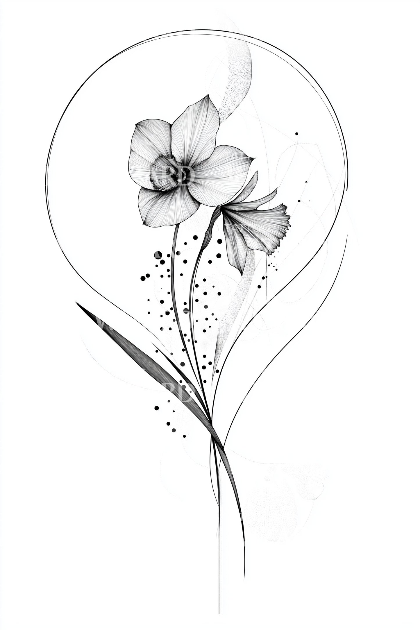Тату-дизайн Arc Bloom Balance