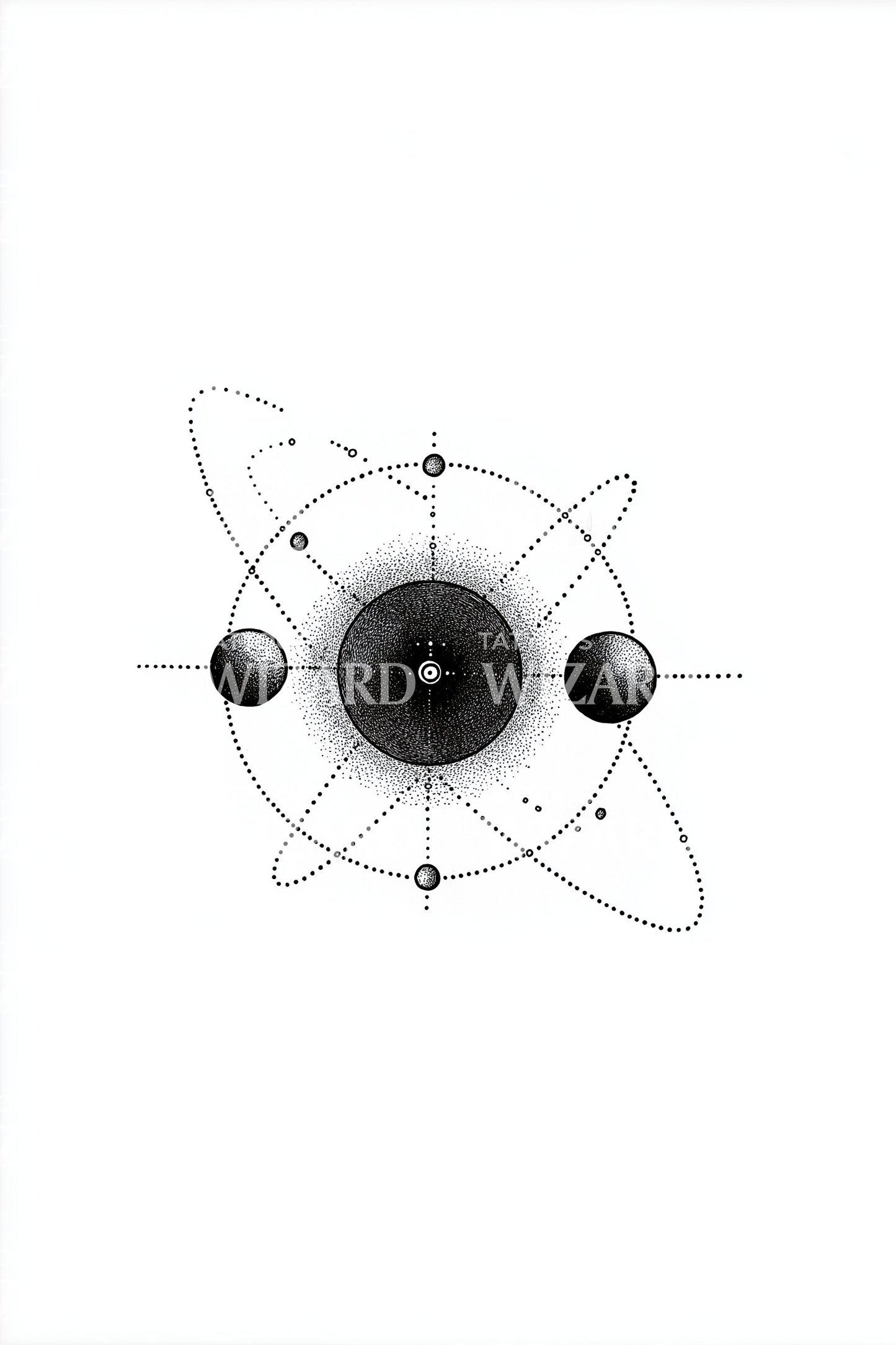 Atomic Orbit Symbol Tattoo Design
