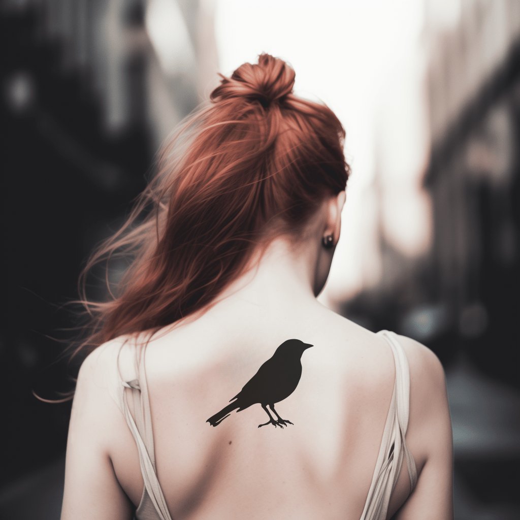 Vauva Varpunen Siluetti Tatuointimalli