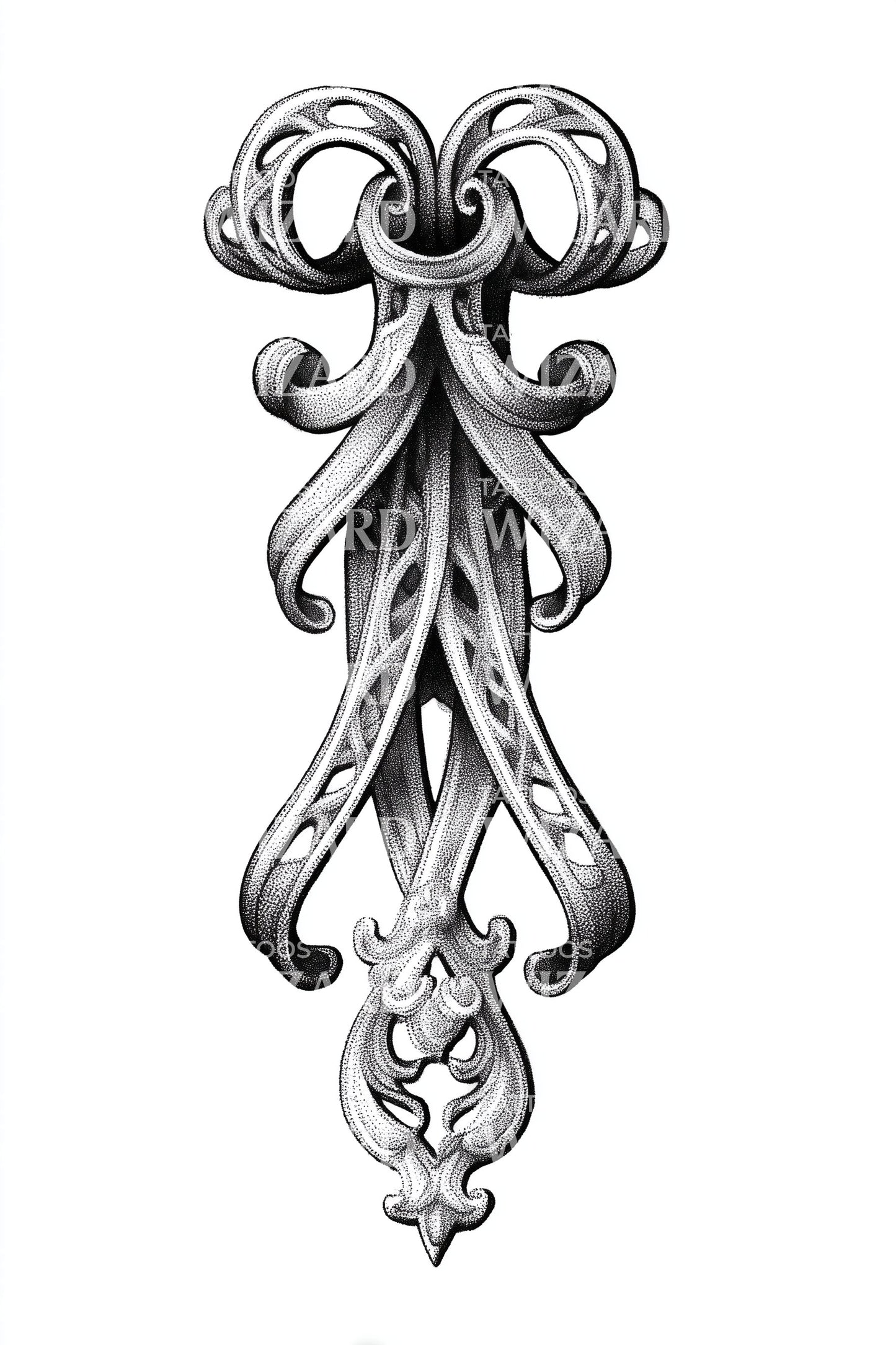 Baroque Scrollwork Tattoo Design