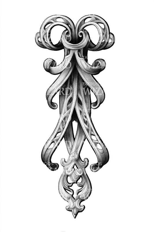 Baroque Scrollwork Tattoo Design