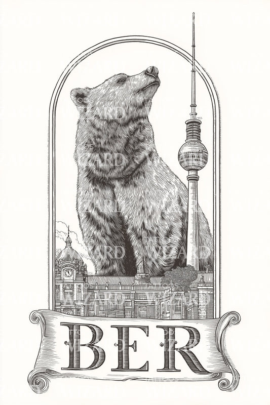 Berlin BER Tower Guard Tattoo Design