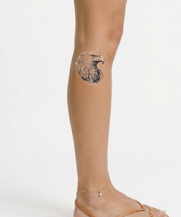Black and Grey Eagle Tattoo Design