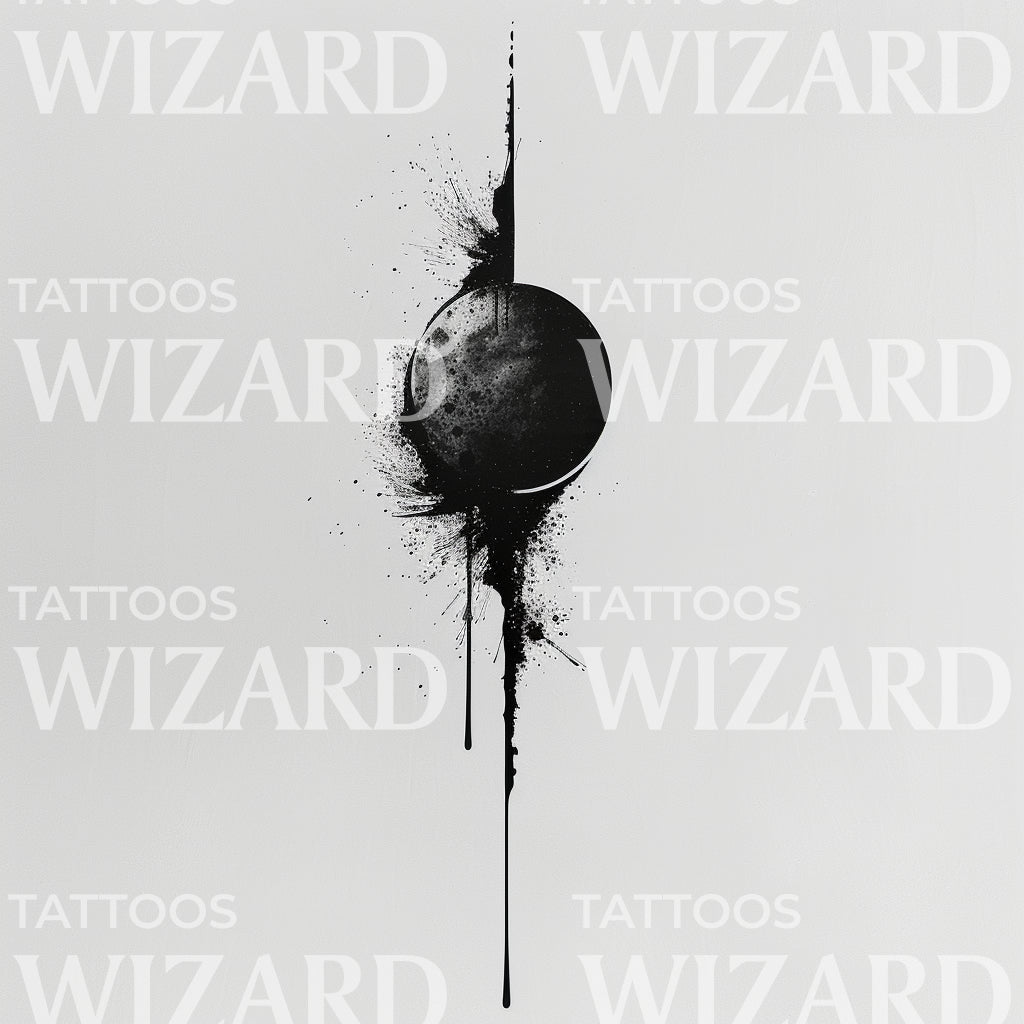 Black Moon Tattoo Design