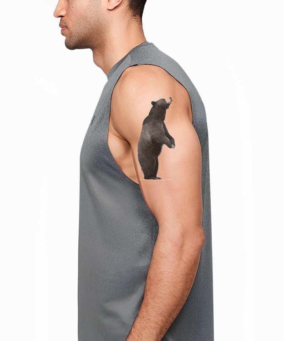 Standing Black Bear Tattoo Design