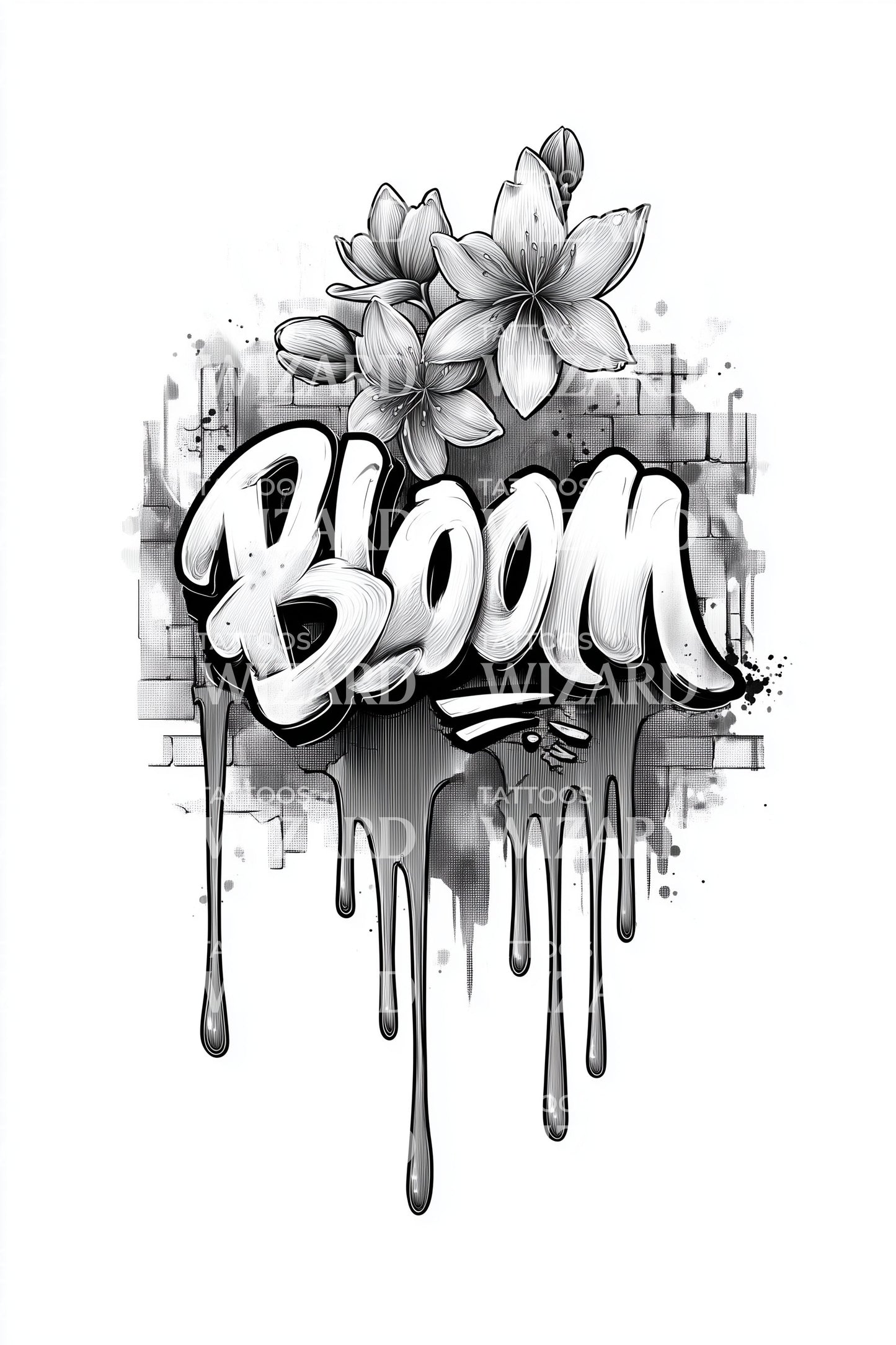 Bloom Drip jasmínový tetovací motiv