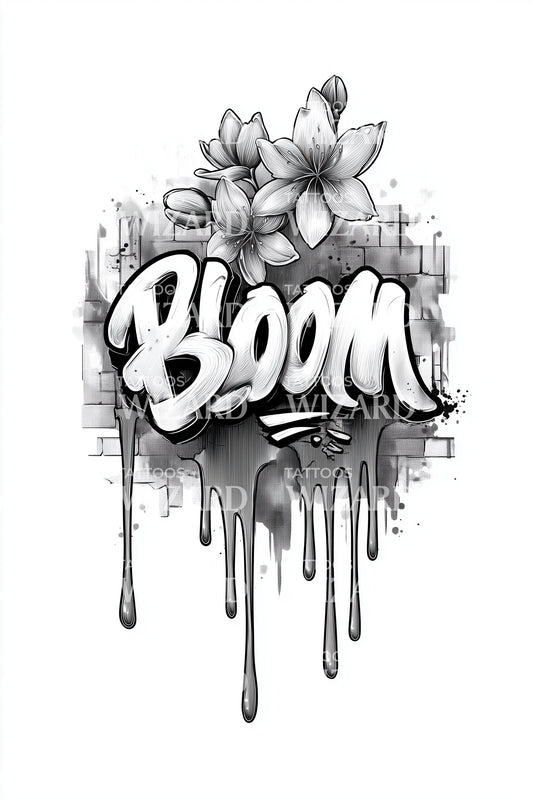 블룸 드립 자스민 타투 디자인