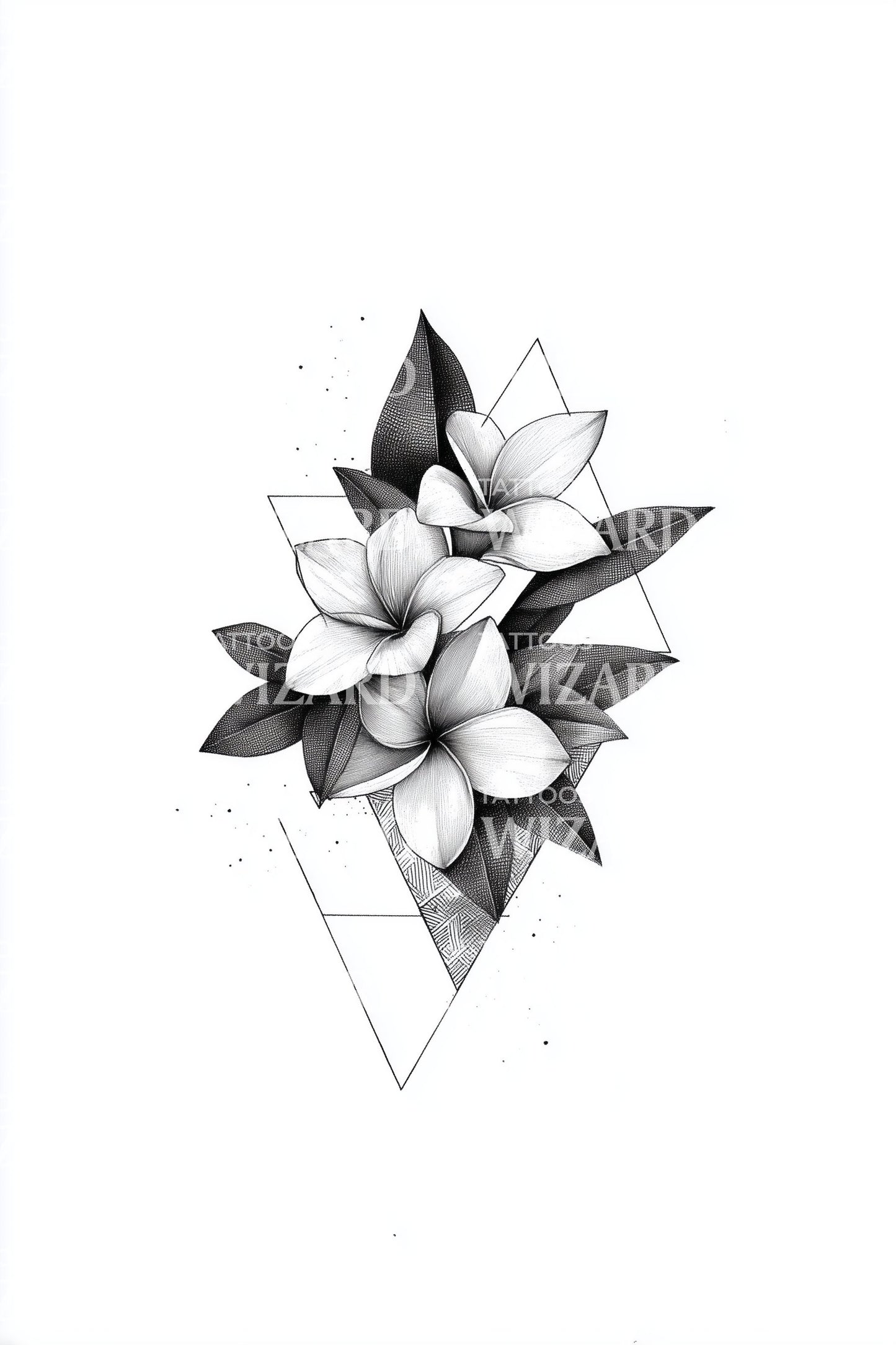 Blossom Shard Jasmin Tatuering Idé