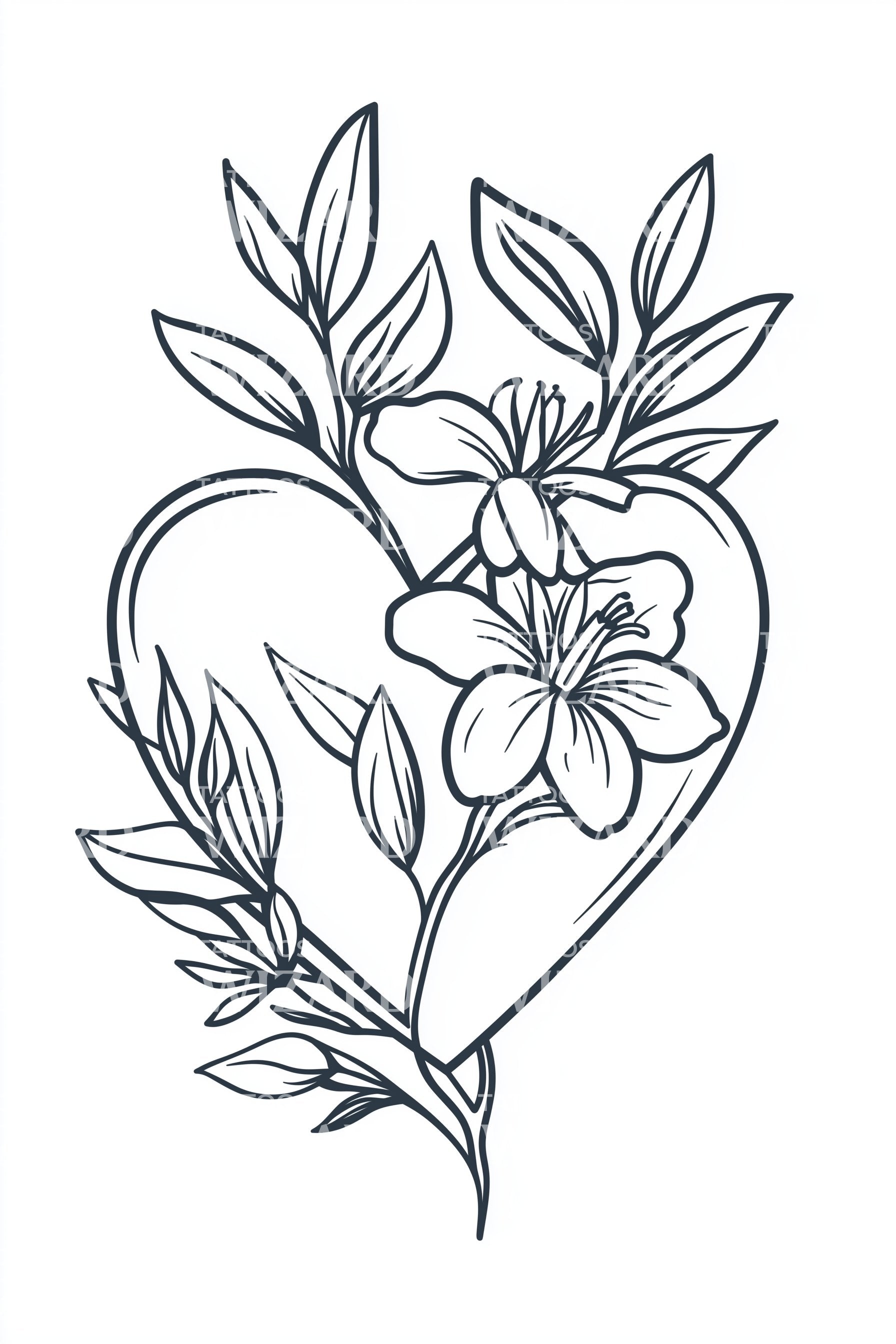 Heart & Vine Tattoo Designs: A Romantic Symbol