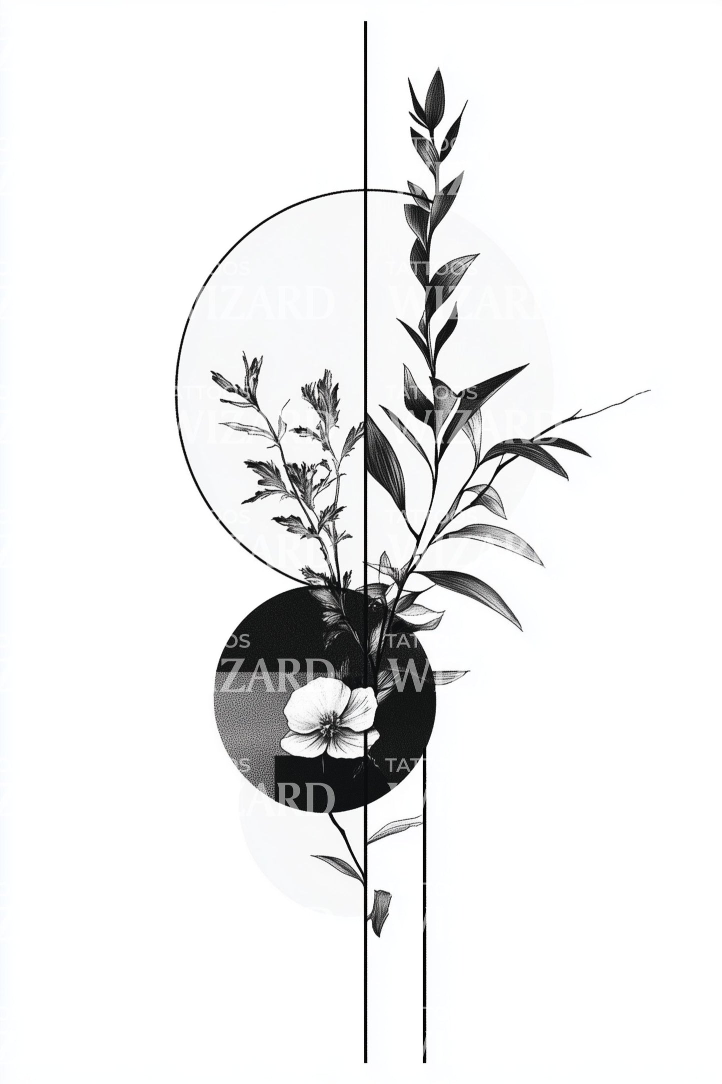 Botanisch Aslijn Tattoo Idee