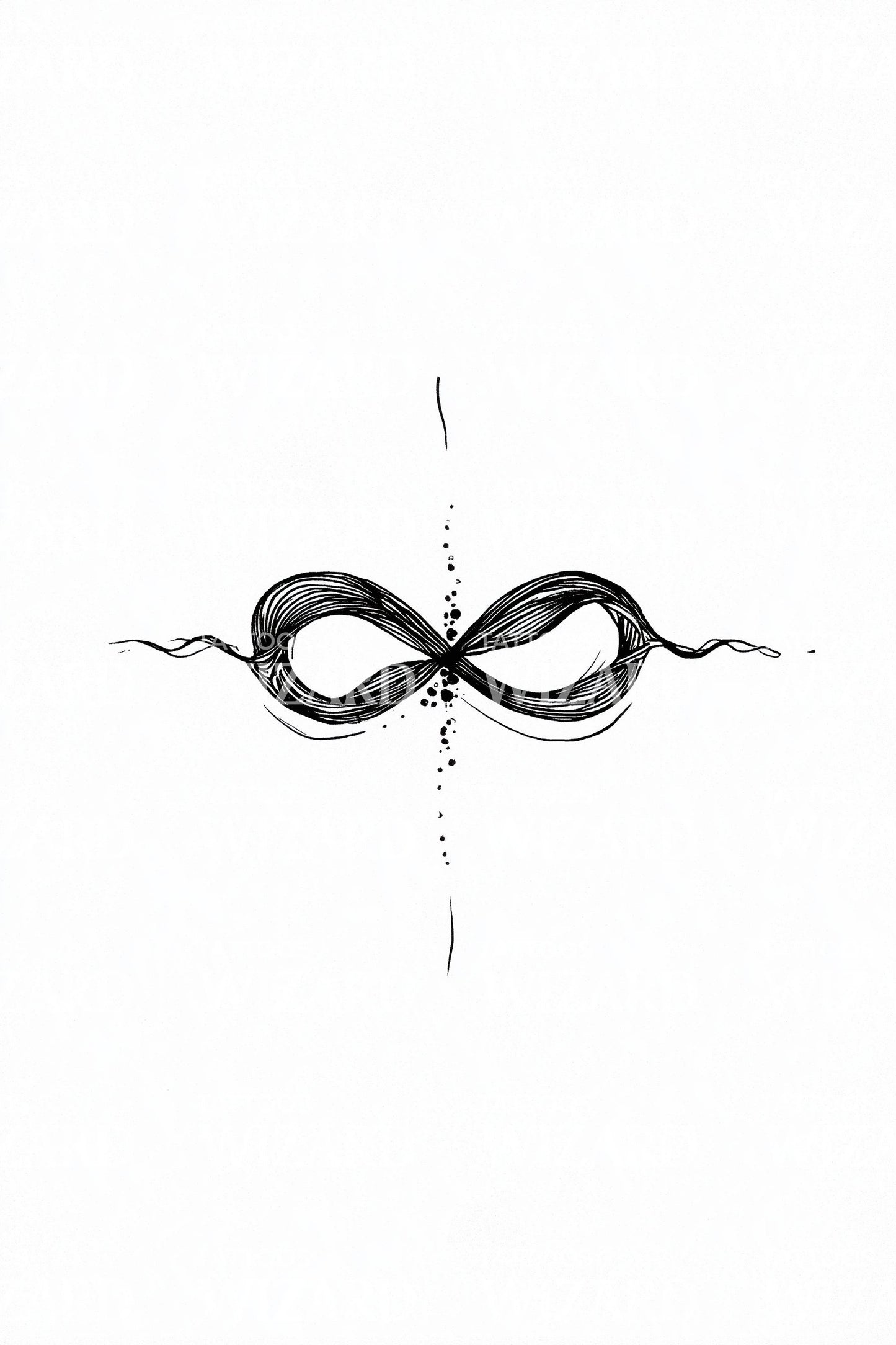 Brushstroke Infinity Glyph Tattoo Design