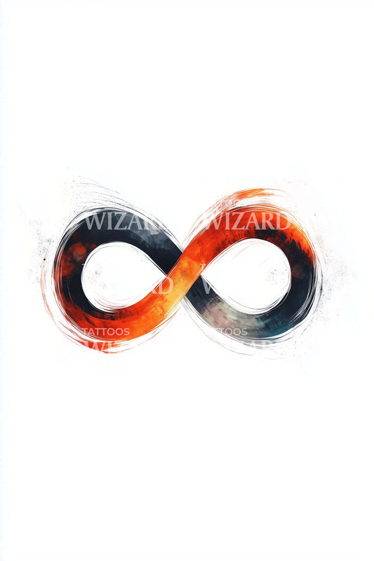 Brushstroke Infinity Symbol Tattoo Design