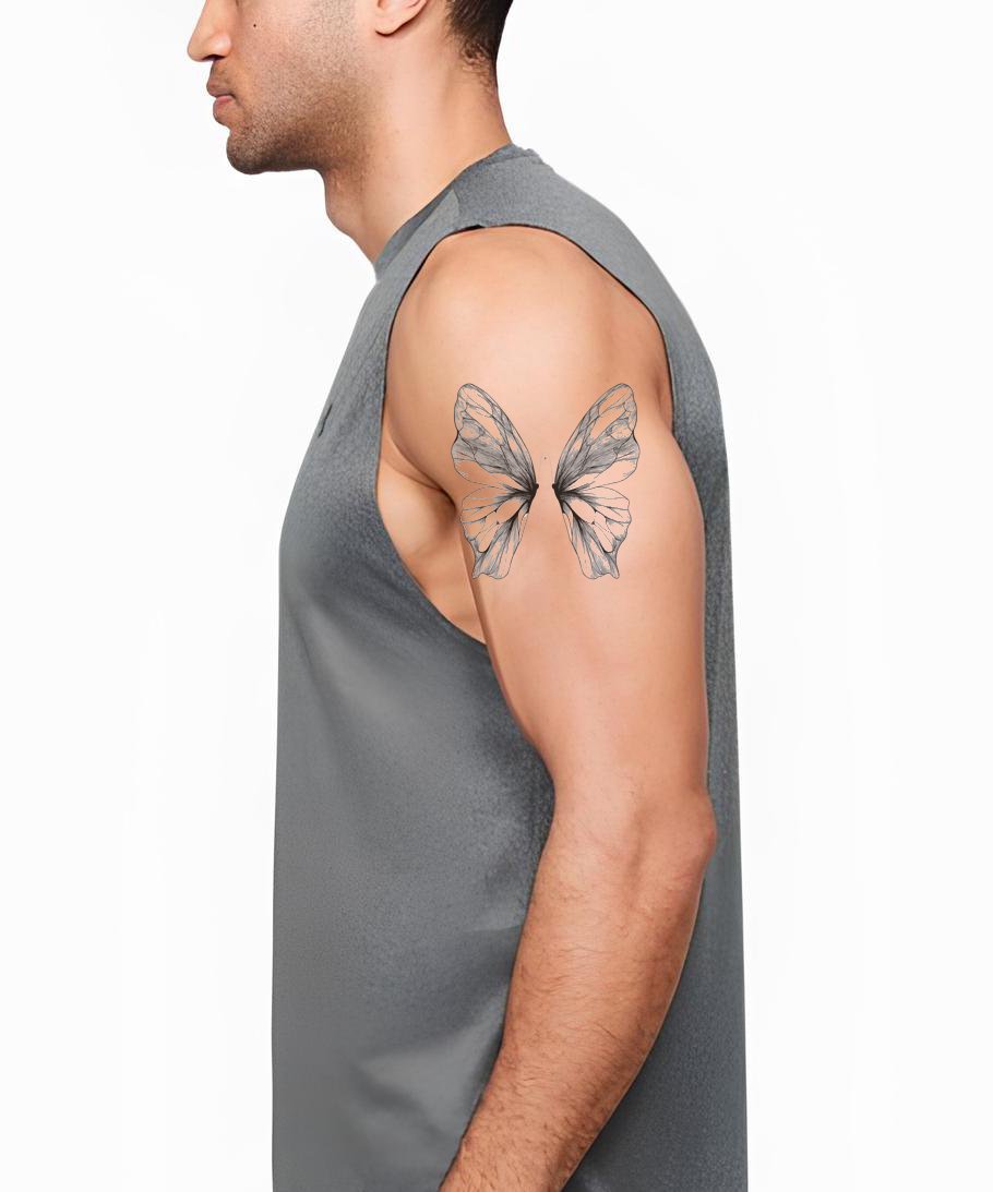 Delicaat Vlindervleugels Tatoeage Ontwerp