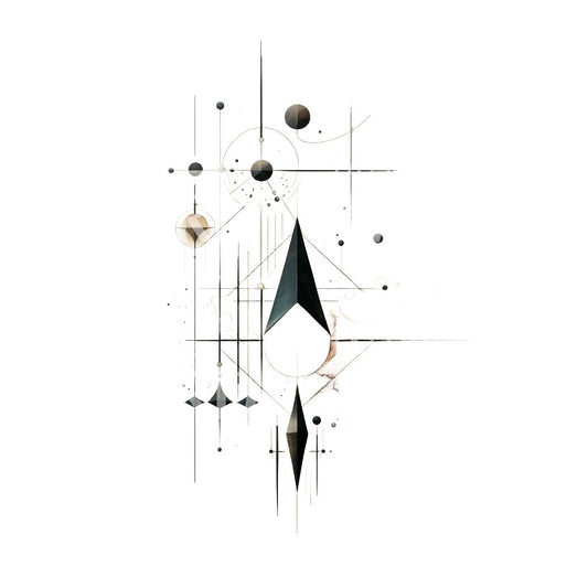 Alchemist Abstract Shapes Tattoo Design