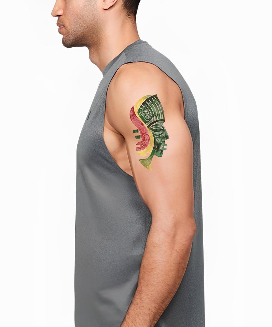 Cameroon Tribal Profile Tattoo Design